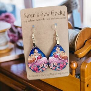 Princess Aurora Floral Disney Earrings Sleeping Beauty